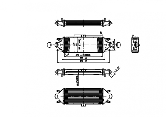 Intercooler, charger - 612 532 HART