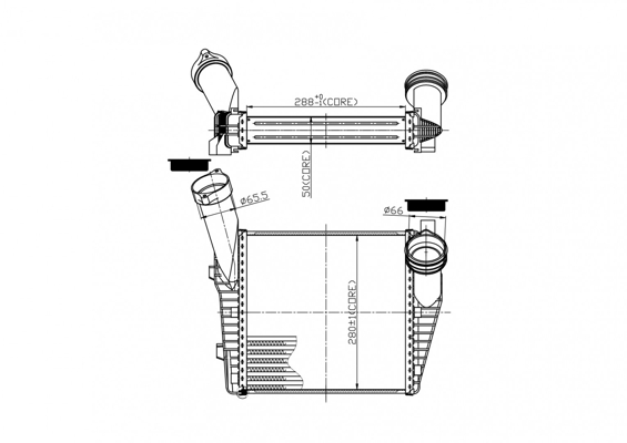 Intercooler, charger - 612 580 HART
