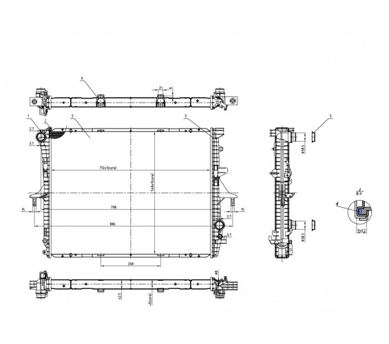 Radiator, engine cooling - 617 310 HART