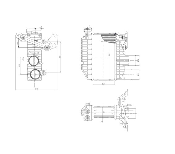 Intercooler, charger - 619 304 HART