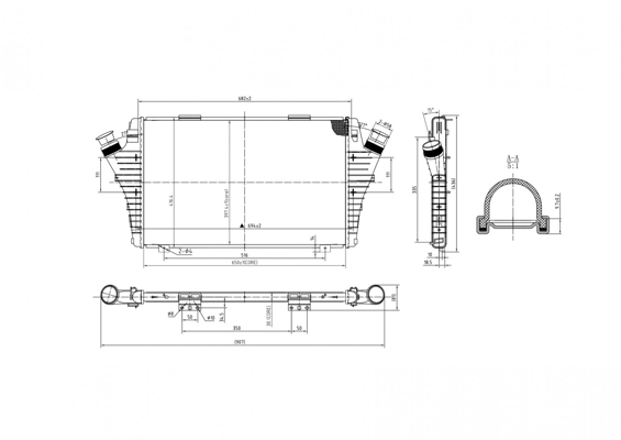Radiator, engine cooling - 630 242 HART