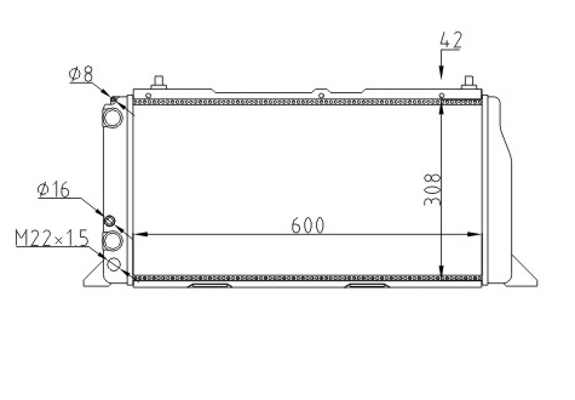 Radiator, engine cooling - 600 007 HART