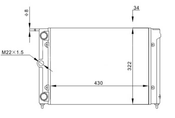 Radiatore, Raffreddamento motore - 600 021 HART
