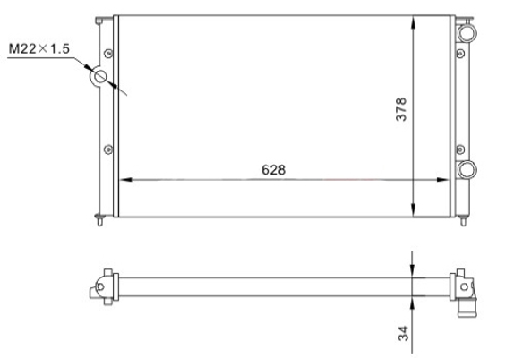 Radiator, engine cooling - 600 112 HART