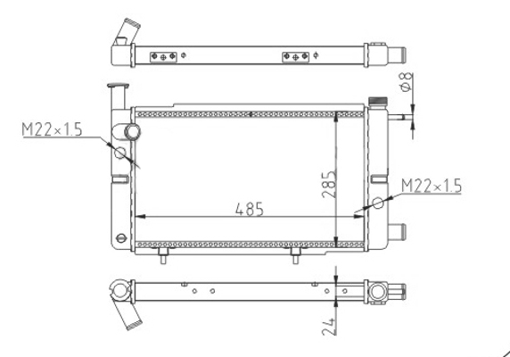 Radiator, engine cooling - 600 140 HART