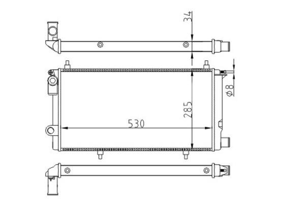 Radiator, engine cooling - 600 539 HART