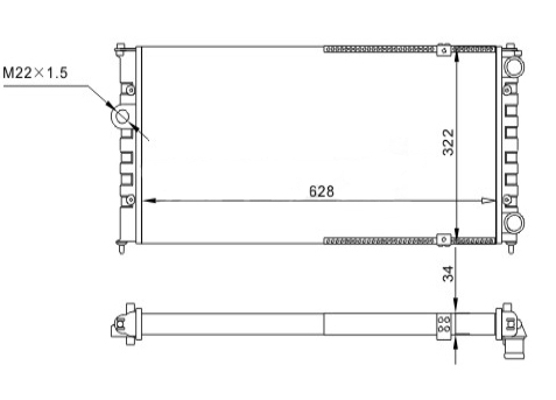 Radiatore, Raffreddamento motore - 600 725 HART