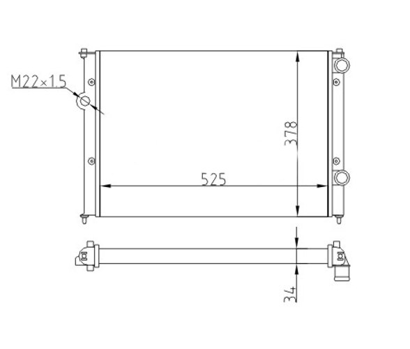 Radiator, engine cooling - 600 870 HART