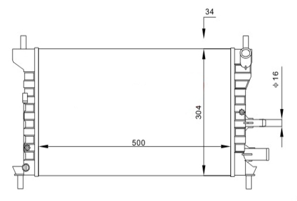 Radiator, engine cooling - 600 935 HART