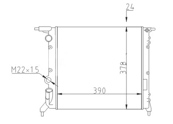 Radiator, engine cooling - 601 403 HART