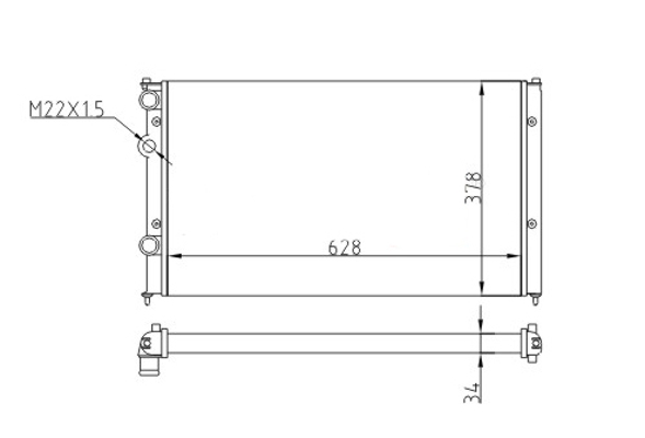 Radiator, engine cooling - 601 512 HART