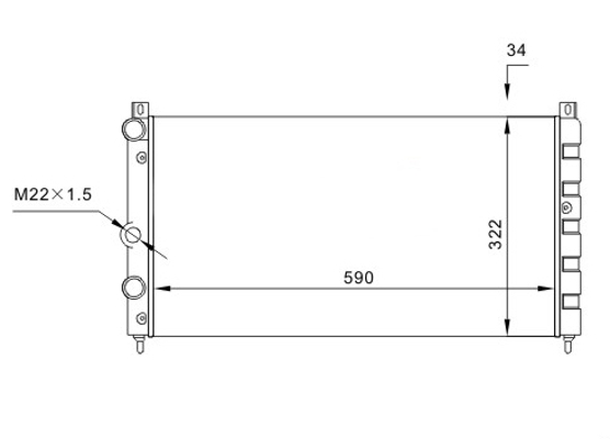 Radiatore, Raffreddamento motore - 601 704 HART