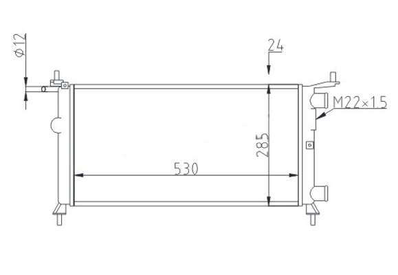 Radiator, engine cooling - 601 797 HART