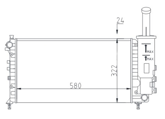 Radiator, engine cooling - 603 763 HART
