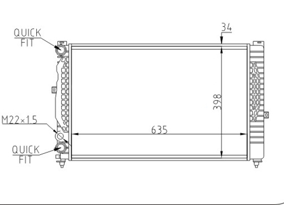 Radiator, engine cooling - 603 871 HART