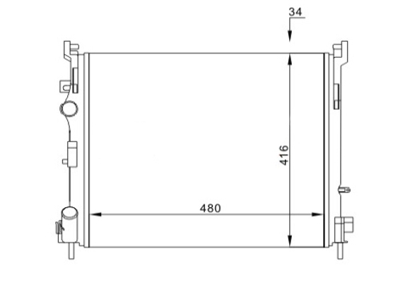 Radiator, engine cooling - 603 921 HART
