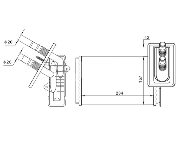 Heat Exchanger, interior heating - 605 540 HART