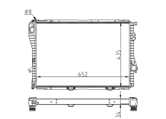 Radiator, engine cooling - 605 667 HART