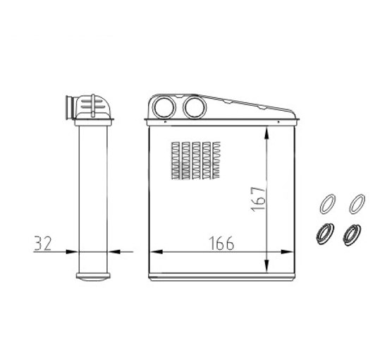 Heat Exchanger, interior heating - 608 008 HART