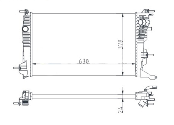 Radiatore, Raffreddamento motore - 611 192 HART
