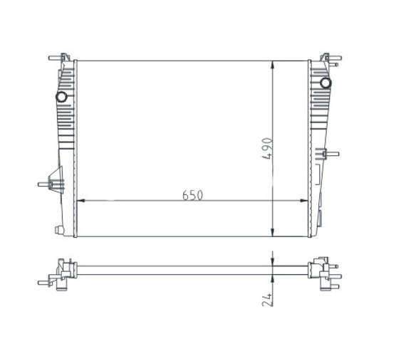 Radiator, engine cooling - 611 193 HART