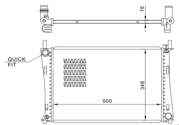 Radiator, engine cooling - 612 328 HART