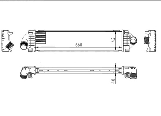 Ladeluftkühler - 612 554 HART