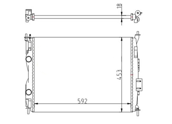 Radiator, engine cooling - 616 443 HART