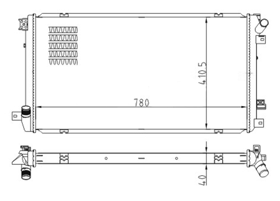 Radiator, engine cooling - 616 612 HART