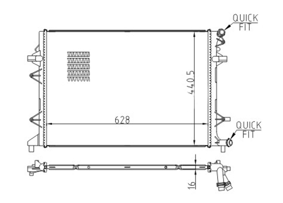 Radiatore bassa temperatura, Intercooler - 617 311 HART