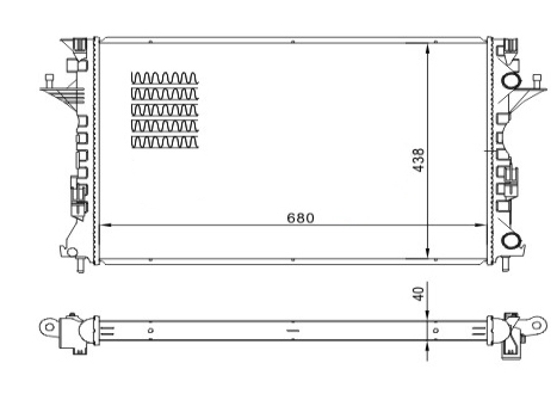 Radiator, engine cooling - 618 646 HART