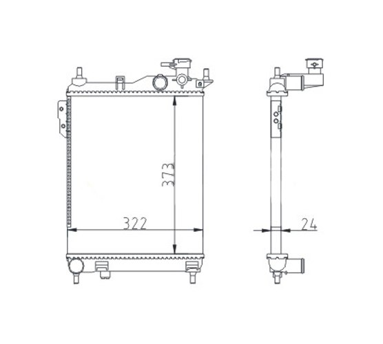 Radiator, engine cooling - 620 252 HART