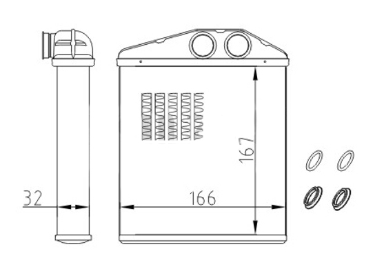 Heat Exchanger, interior heating - 608 009 HART