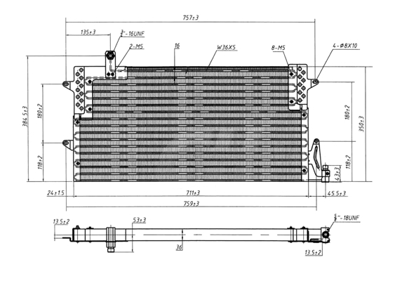 Condenser, air conditioning - 602 438 HART