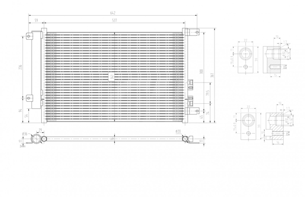 Condenser, air conditioning - 603 034 HART