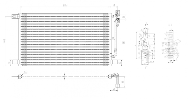 Condenser, air conditioning - 606 056 HART