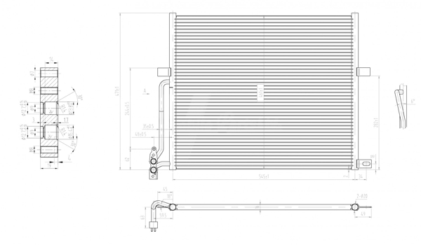 Condenser, air conditioning - 606 063 HART