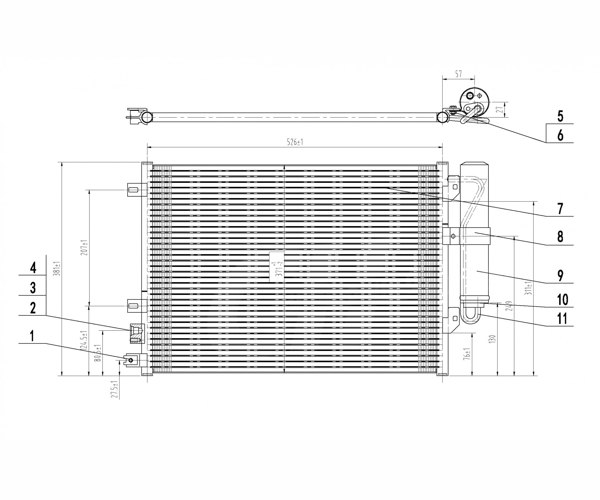 Condenser, air conditioning - 606 155 HART