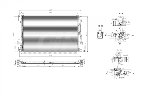 Condenser, air conditioning - 606 215 HART