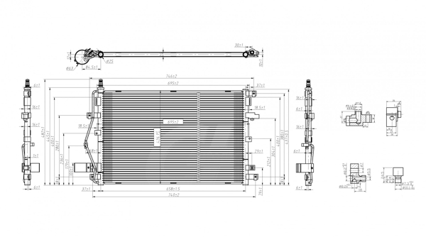 Condenser, air conditioning - 606 220 HART