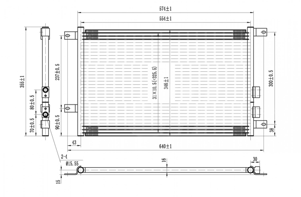 Condenser, air conditioning - 606 224 HART