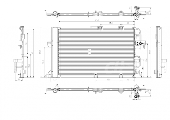 Condenser, air conditioning - 606 521 HART