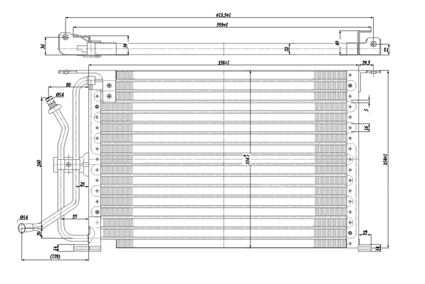 Condenser, air conditioning - 606 542 HART