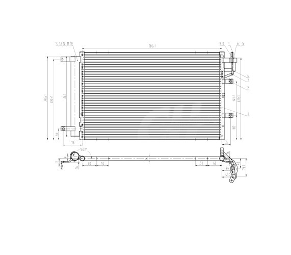 Condenser, air conditioning - 607 432 HART