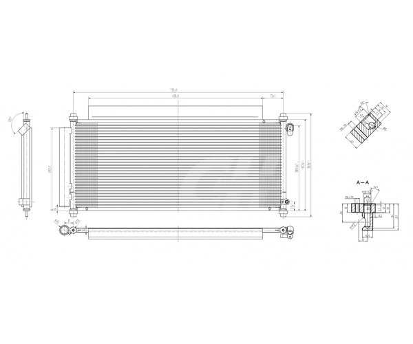 Condensatore, Climatizzatore - 607 806 HART