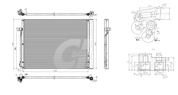 Condenser, air conditioning - 607 812 HART