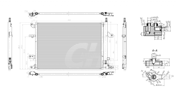 Condenser, air conditioning - 607 815 HART