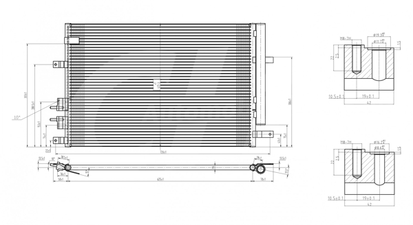 Condenser, air conditioning - 608 186 HART