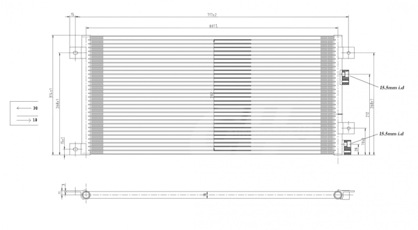 Condenser, air conditioning - 611 199 HART