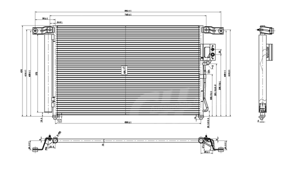 Condenser, air conditioning - 612 216 HART